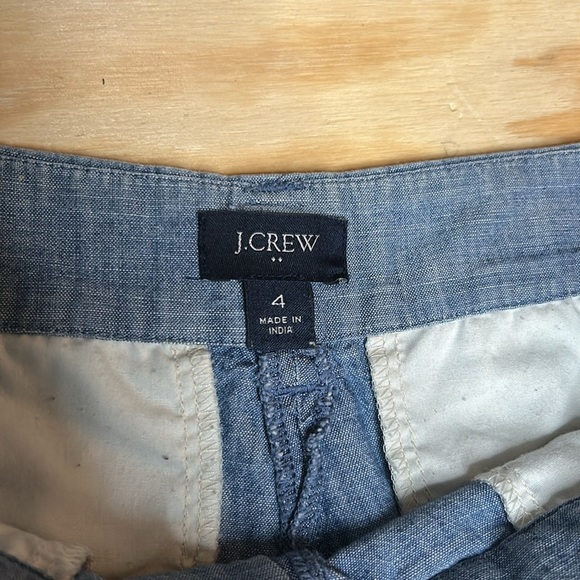 J.Crew Chambray Shorts - Scalloped Hem | Size 4 |Lightweight & Feminine - Picture 6 of 6